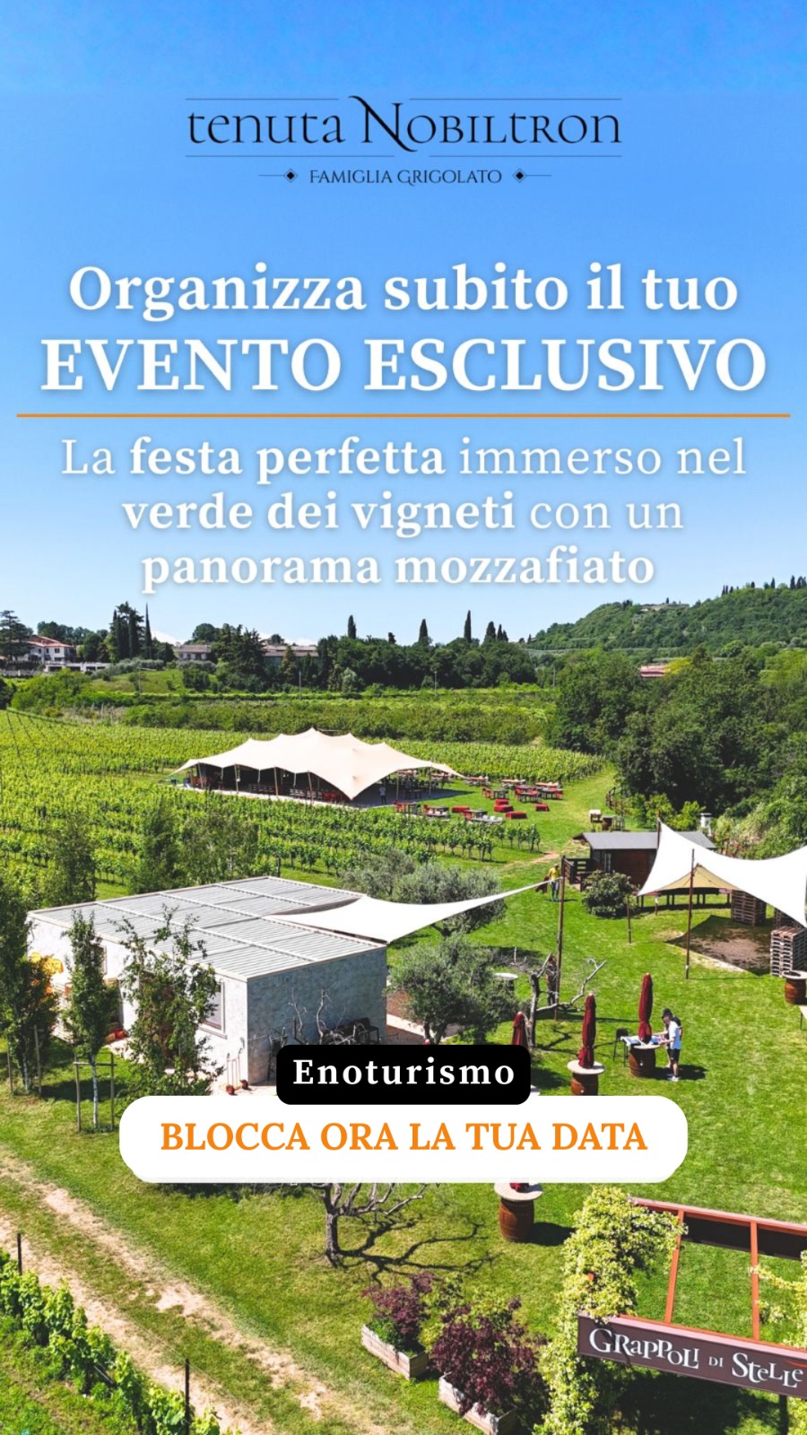 Tenuta Nobiltron Facebook ad: Il posto perfetto dove festeggiare il tuo evento