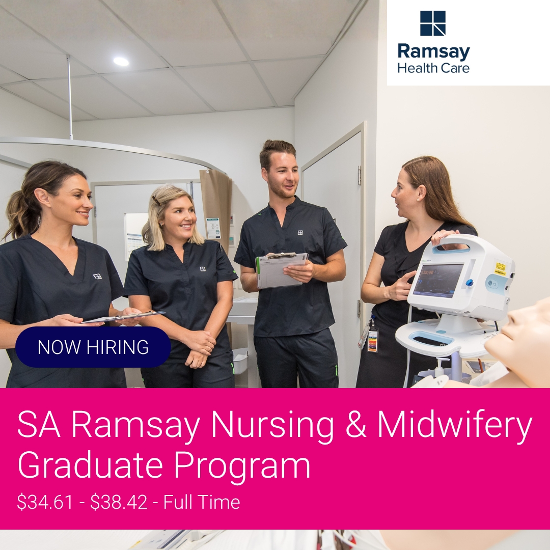 SEEK Facebook ad: SA Ramsay Nursing & Midwifery Graduate Program