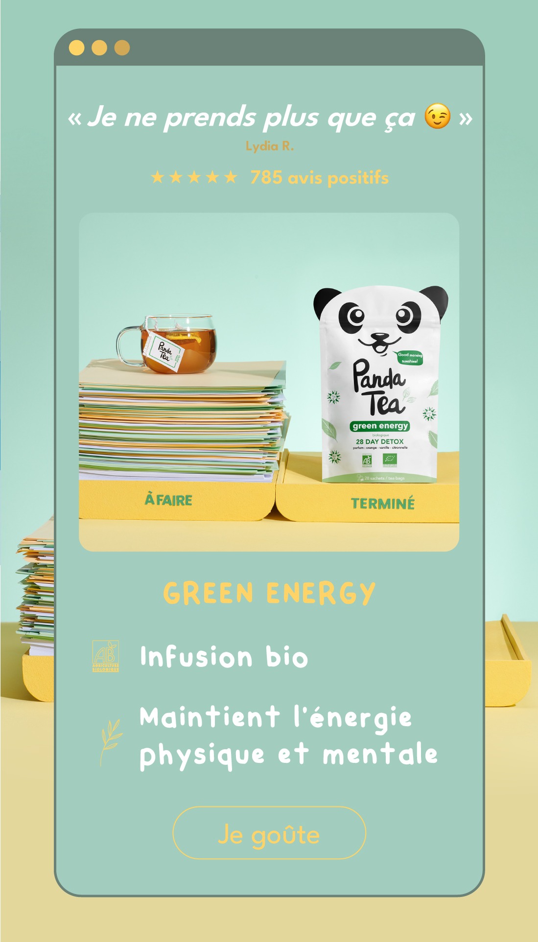 Panda Tea Facebook ad