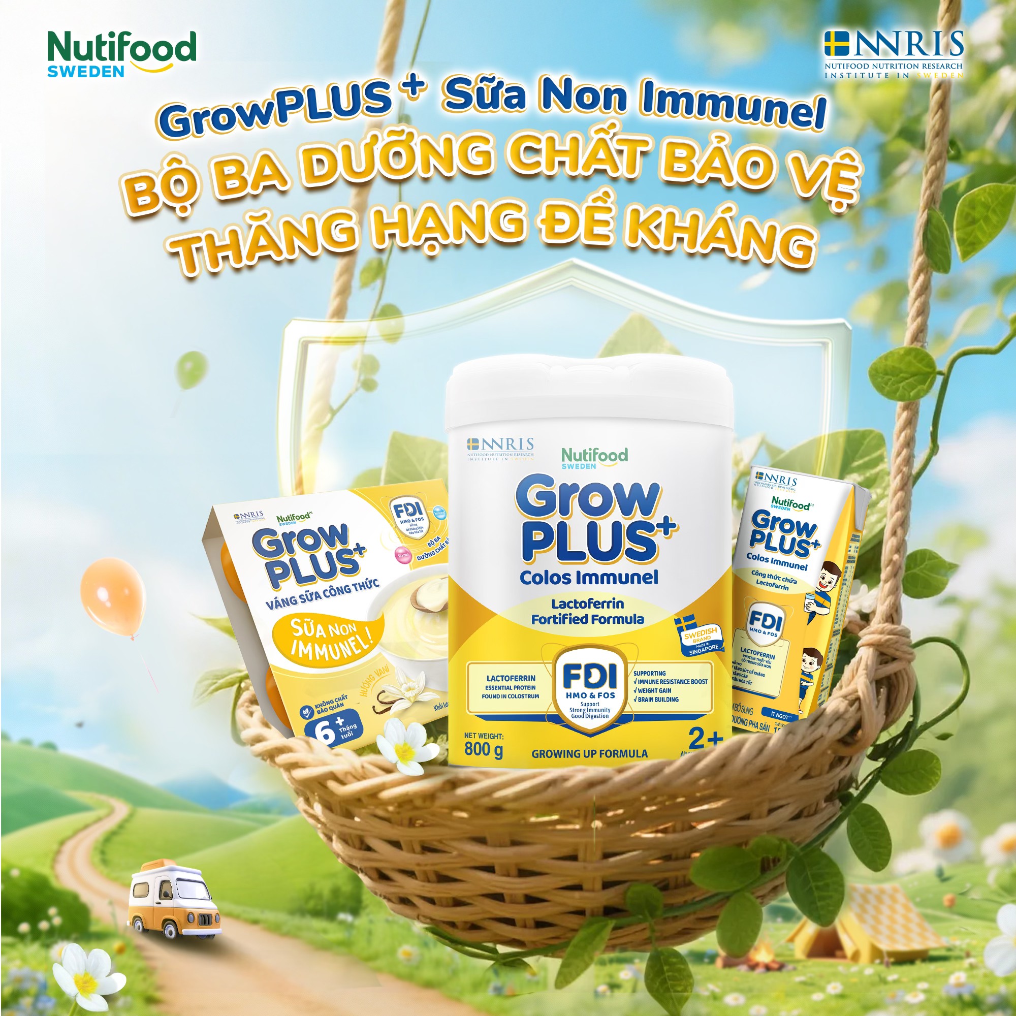 GrowPLUS+ NutiFood Facebook ad: Nutifood Sweden GrowPLUS+ Sữa non Immunel, Trọn bộ…