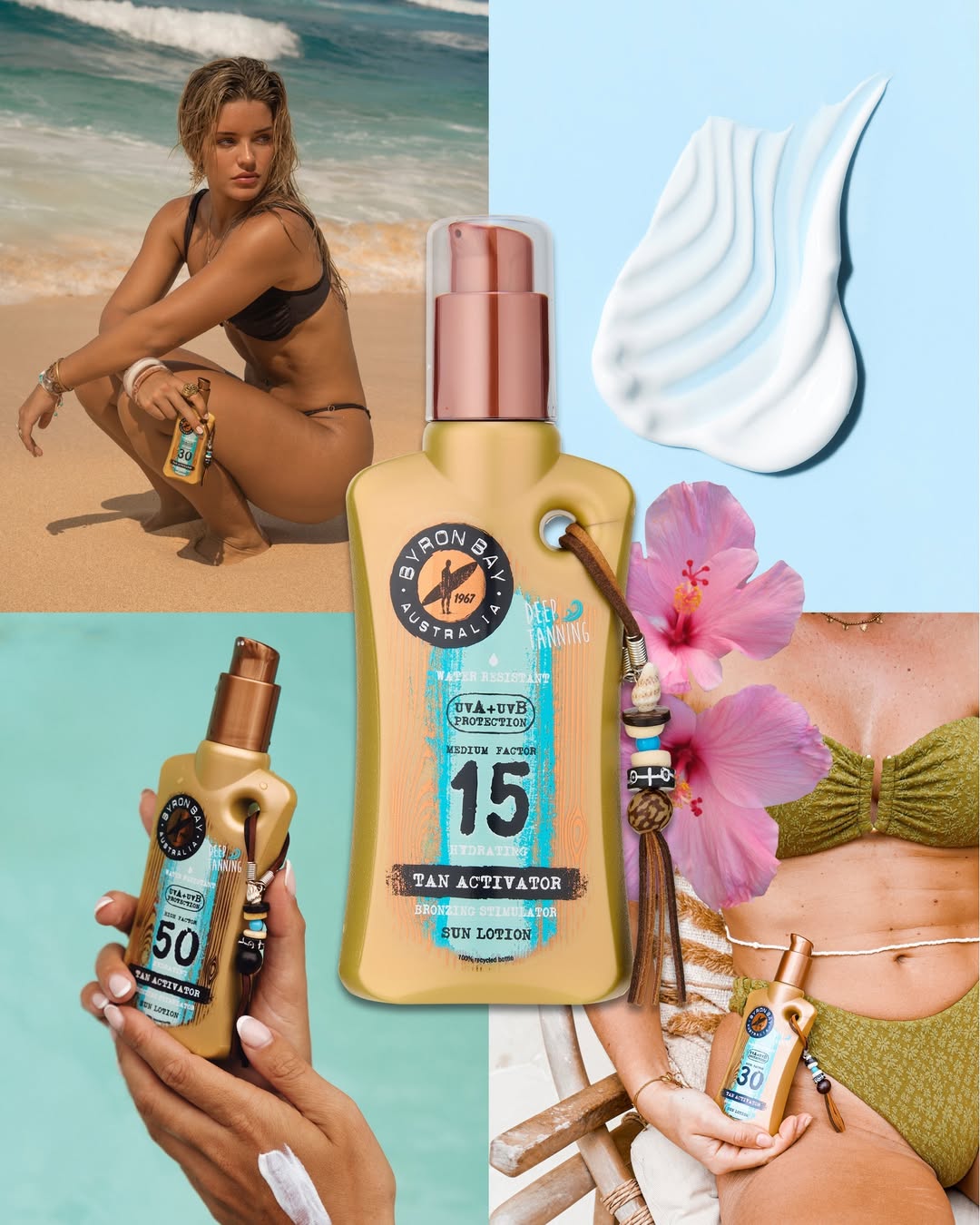 Byron Bay Suncare Facebook ad: Ons geheim voor een mooie tan