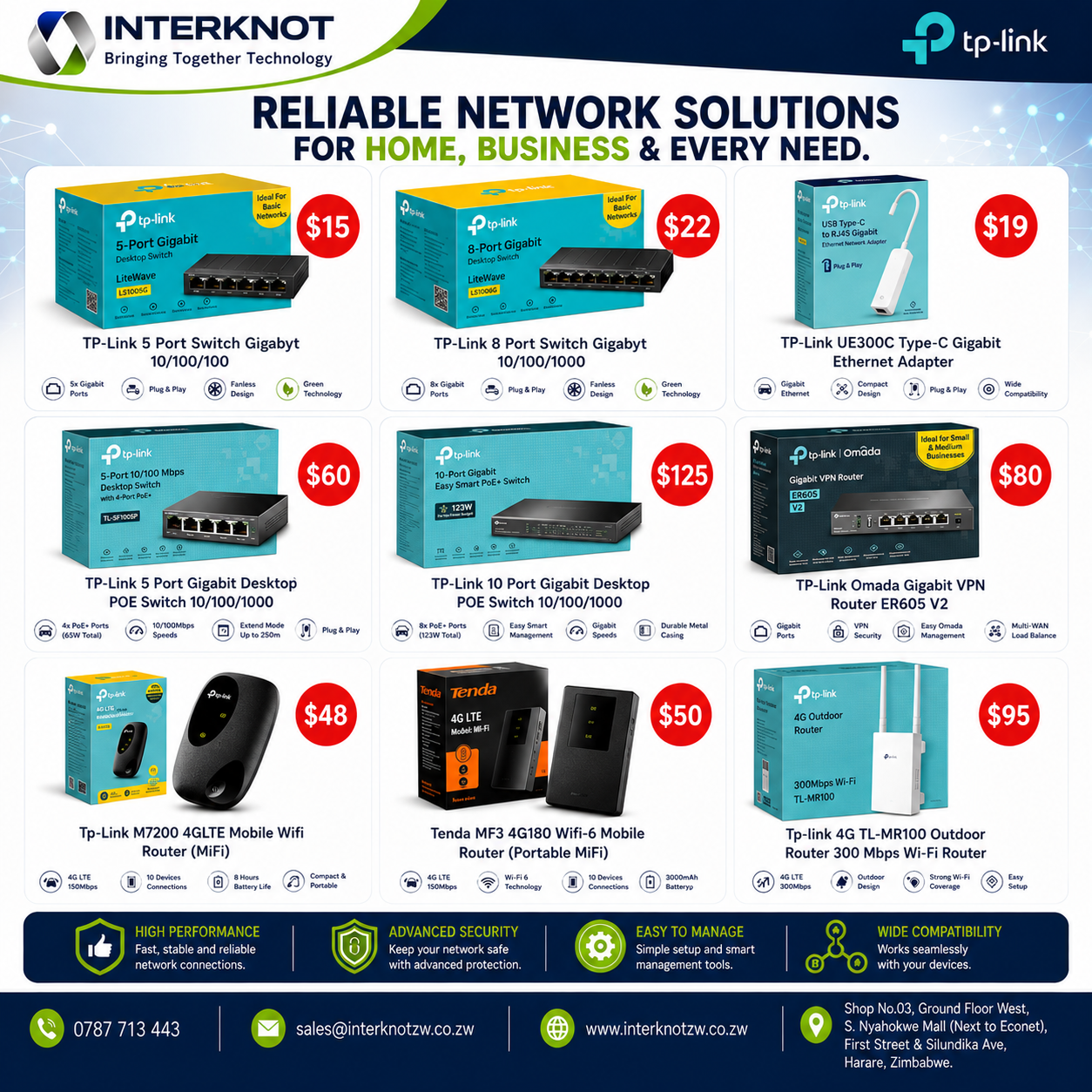 Interknot Zw Facebook ad: Reliable Network Solutions. Better Performance.