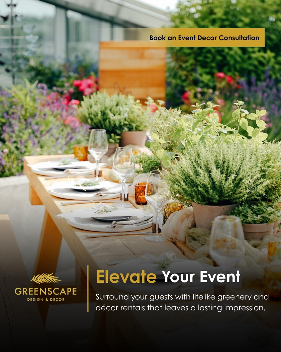 Greenscape Design & Decor Facebook ad: Book an Event Decor Consultation