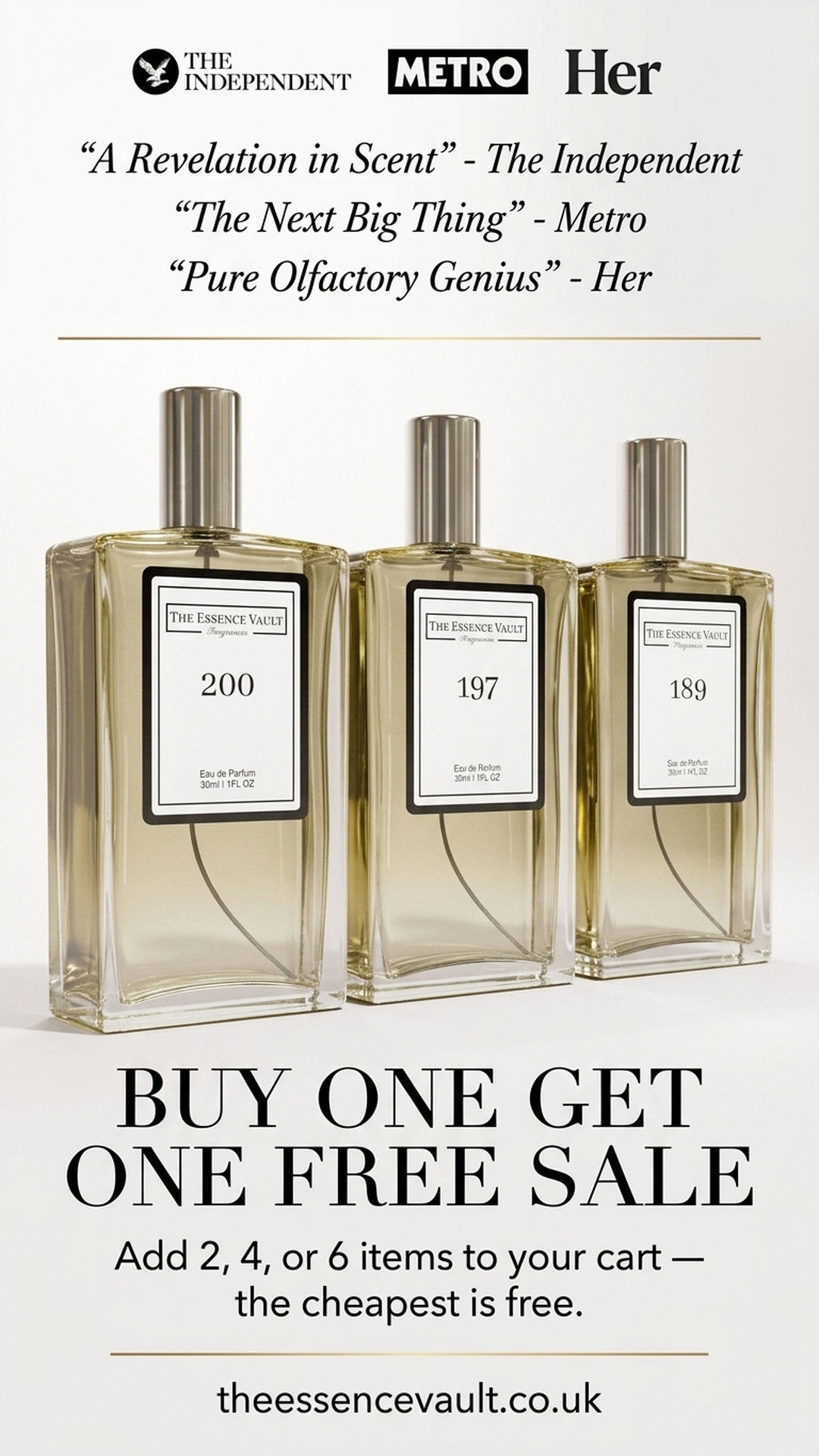 The Essence Vault Facebook ad from Mar 26, 2026