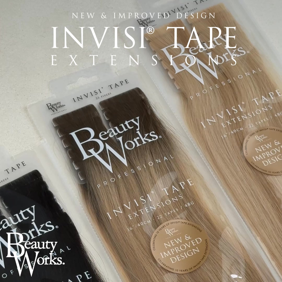 Beauty Works Luxury Hair Extensions Facebook ad: Meet the New Invisi Tape Extensions