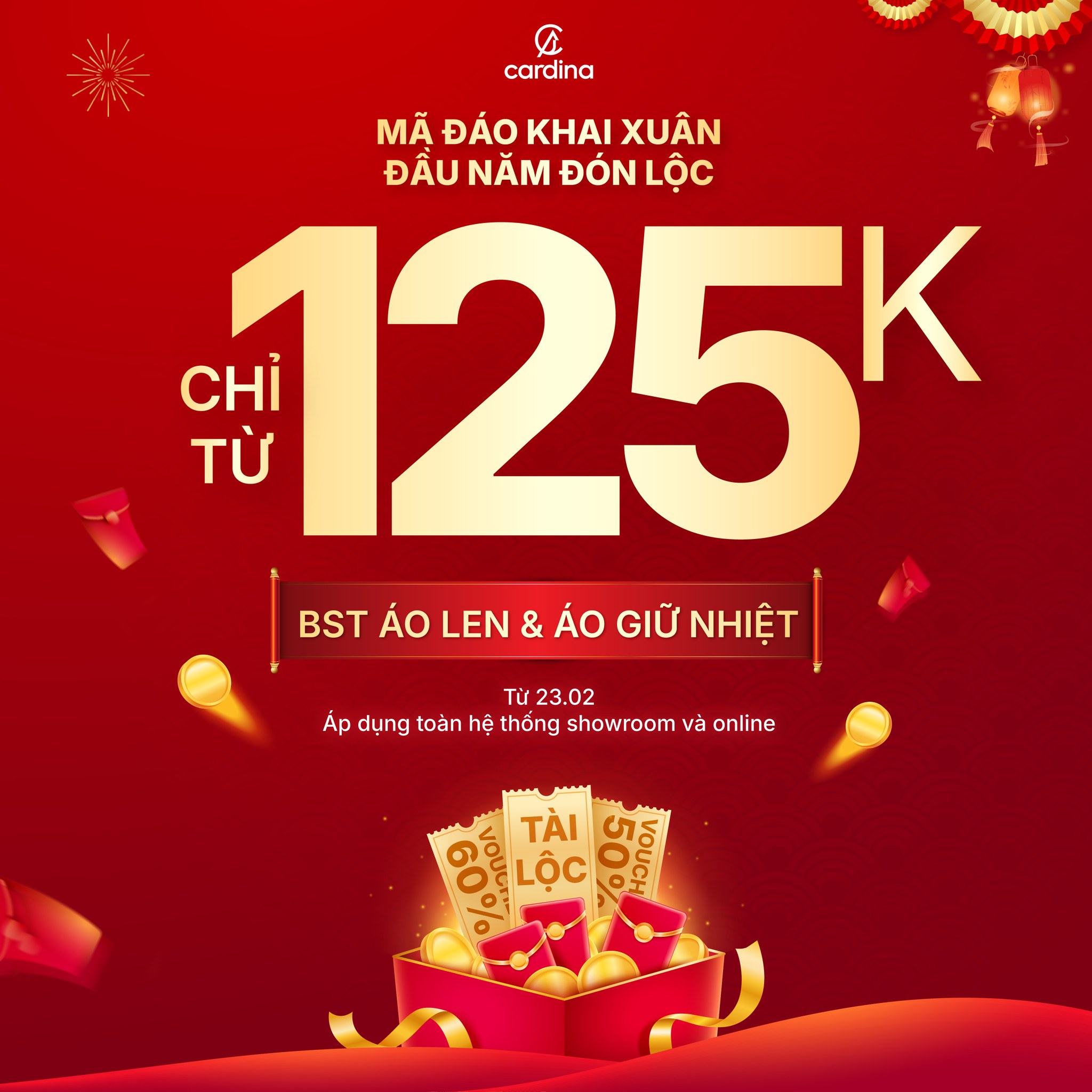 Cardina - Thái Hà, Hà Nội Facebook ad: Khai Xuân Rộn Ràng - Ưu Đãi Áo…