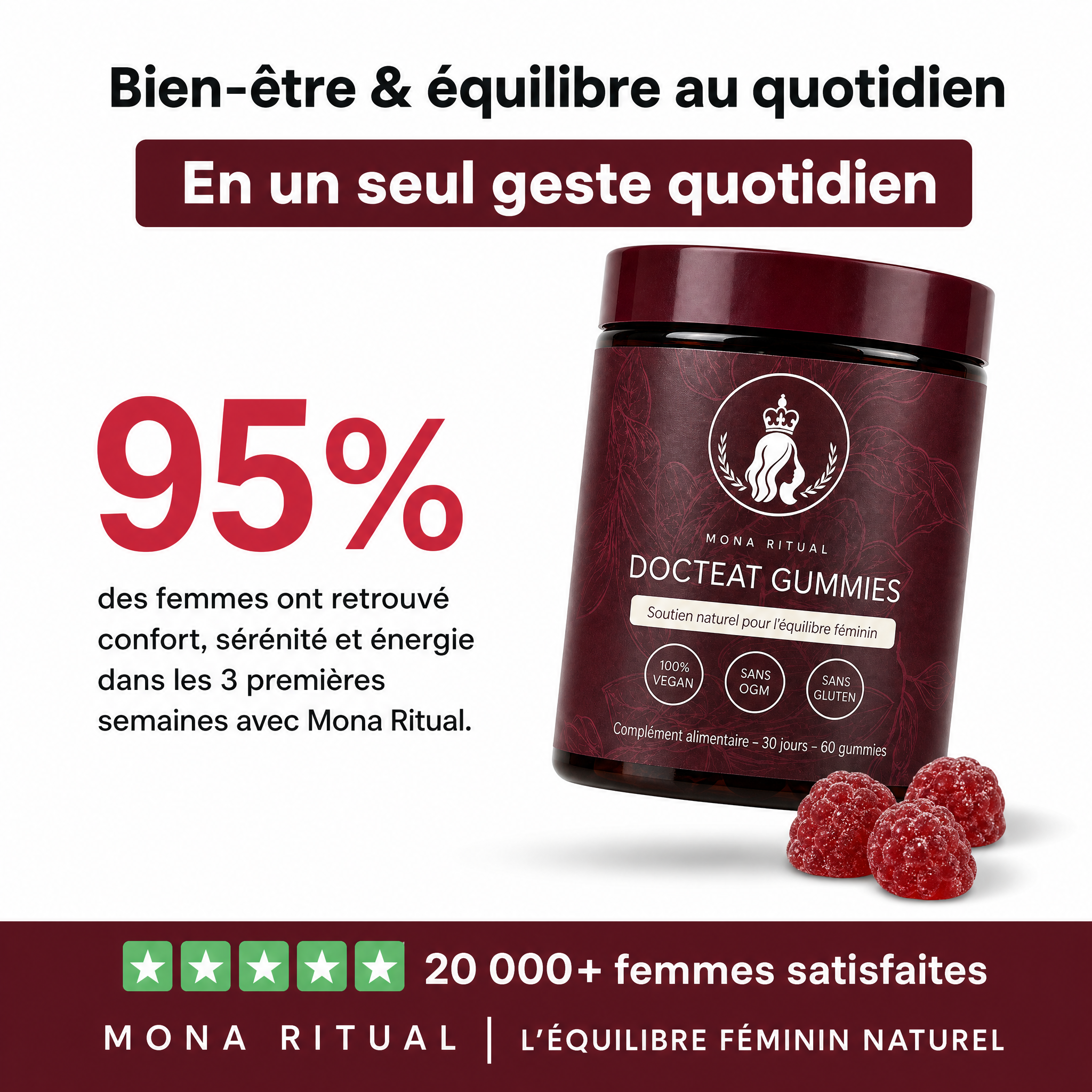 Mona Ritual Facebook ad: L'acné hormonale a sa cure.