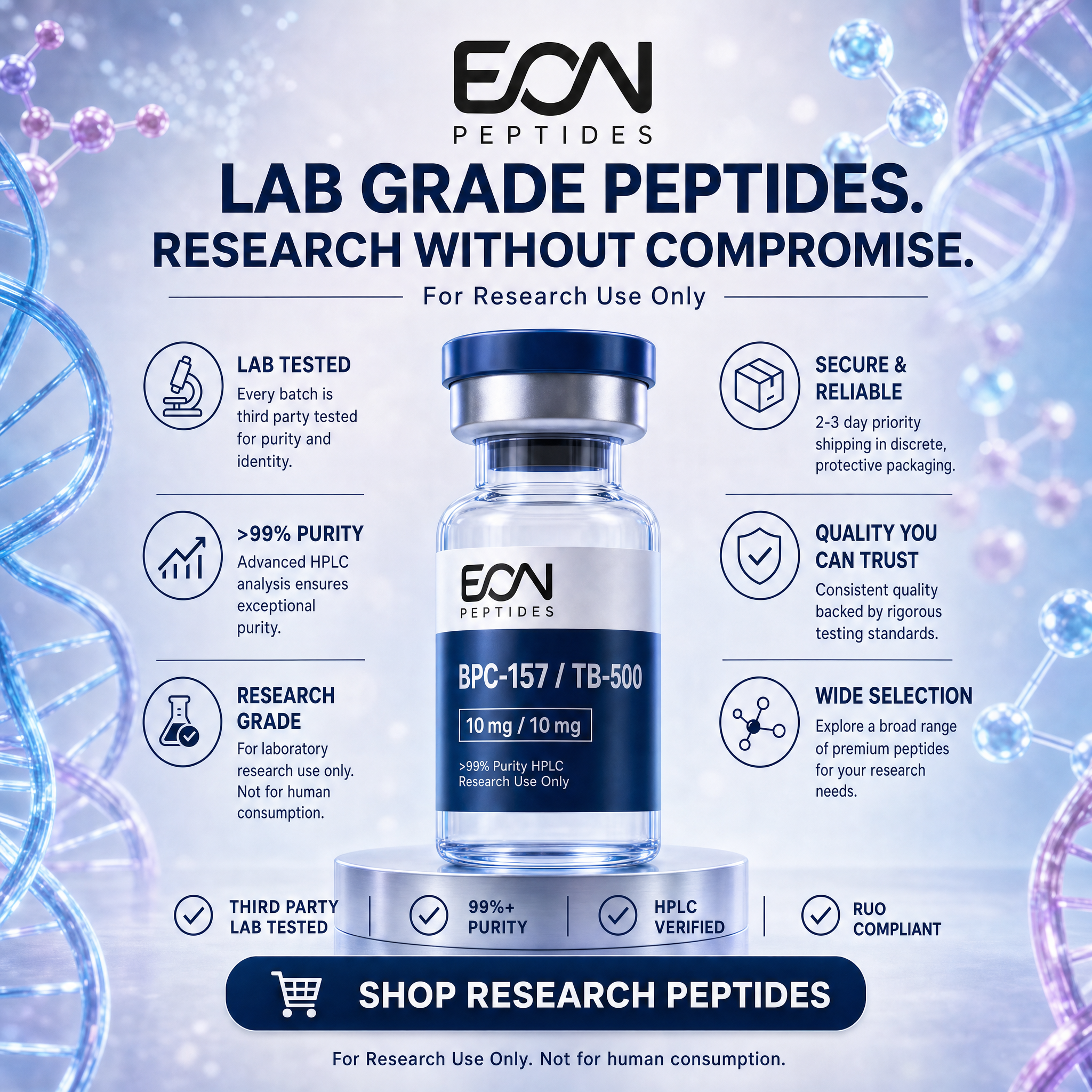 Eon Research Facebook ad: Premium Purity. Buy 1 Get 1 Free. USA Third Party Lab…
