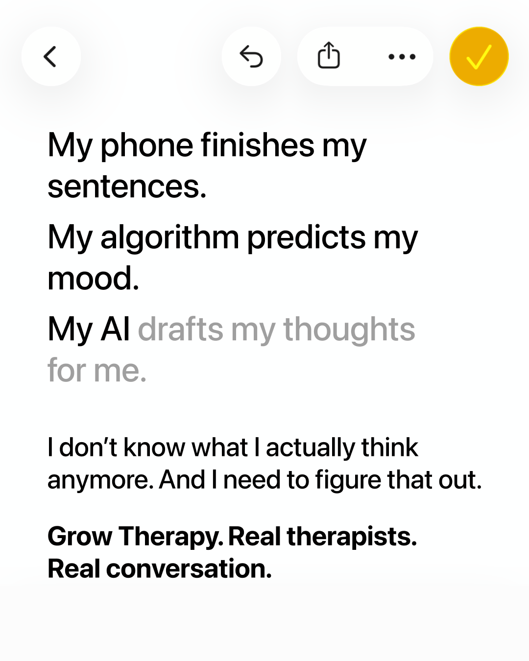 Grow Therapy Facebook ad