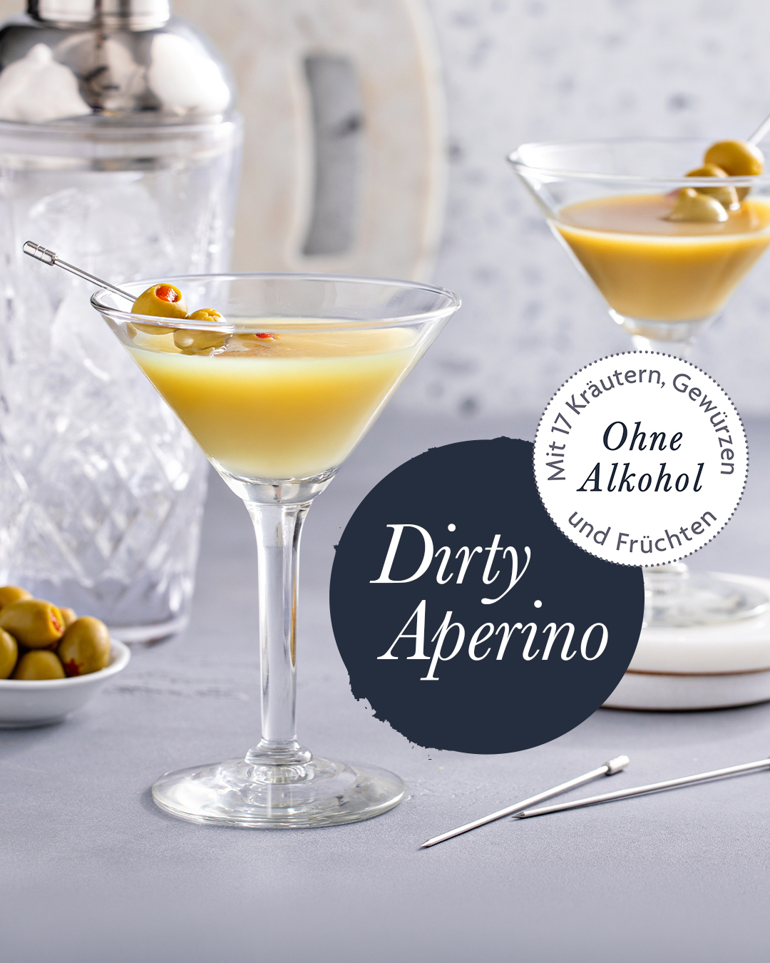 Salus Facebook ad: Oliven im Drink?