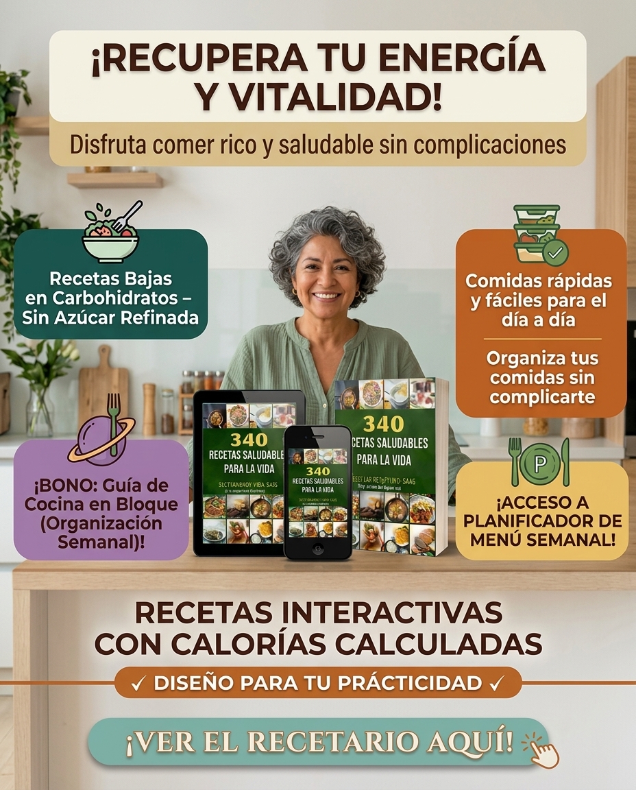 Esencia & Salud Femenina Facebook ad: ¡No te llevas solo un recetario! Te llevas el sistema…