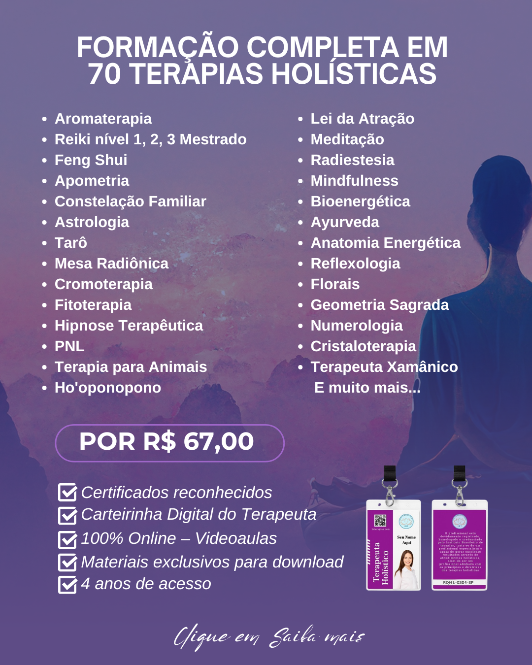 Cursos Terapias Holísticas Facebook ad: Inscreva-se agora mesmo!