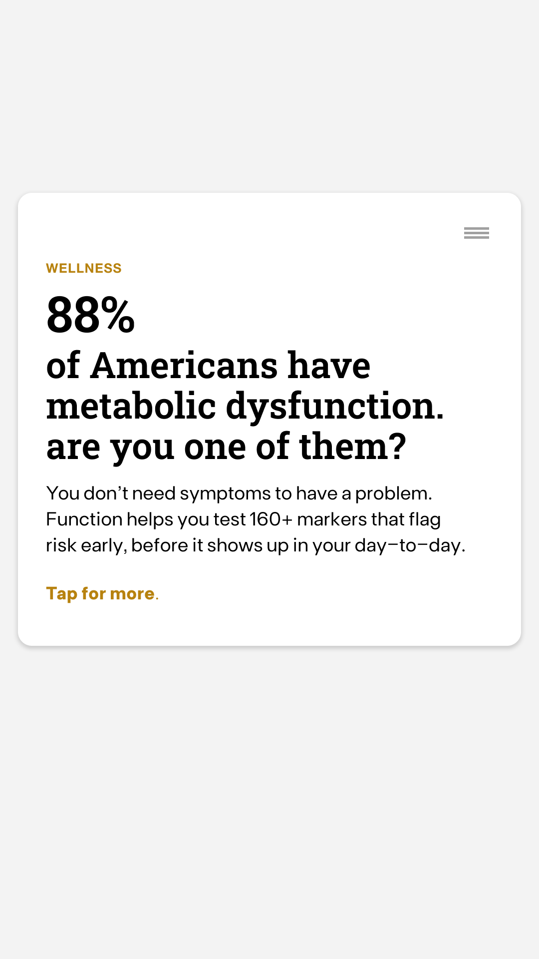 Function Health Facebook ad