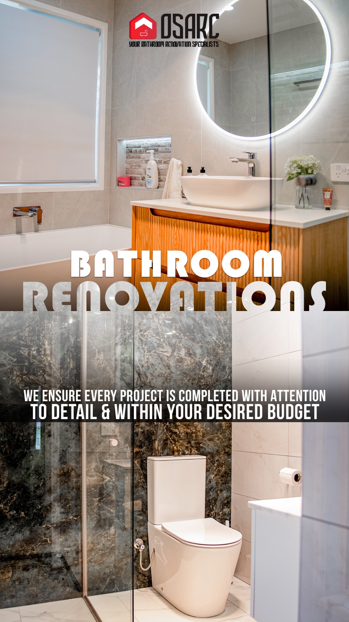 Osarc Bathroom Renovation Specialist Facebook ad from May 31, 2026