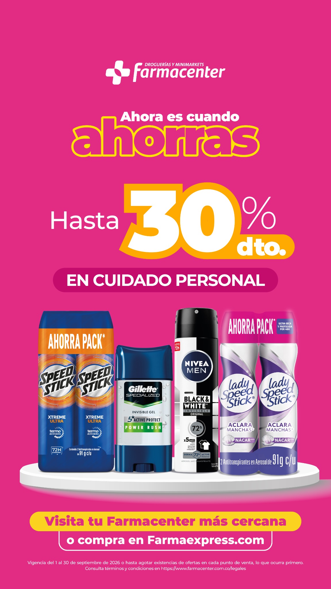 Farmacenter Facebook ad: ¡Ahora es cuando ahorras!