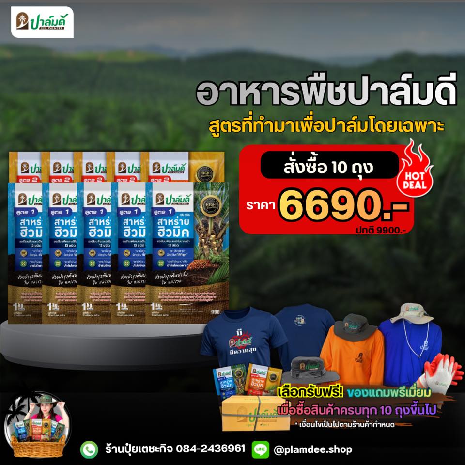 ร้านปุ๋ยเตชะกิจ - หมวยปาล์มดี จำหน่ายปุ๋ยปาล์มดีจากโรงงาน 084-2436961 Facebook ad