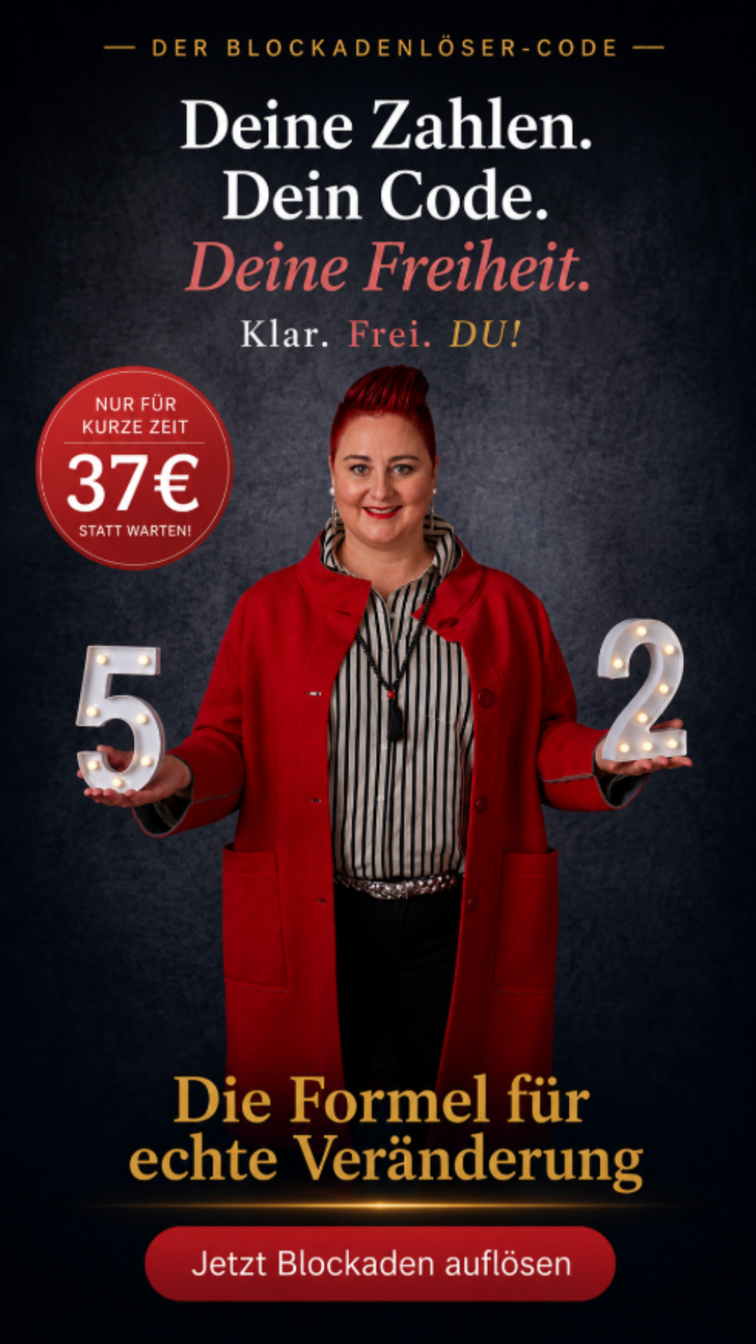 Silke Alpert Facebook ad: Jetzt klar. frei. DU. werden