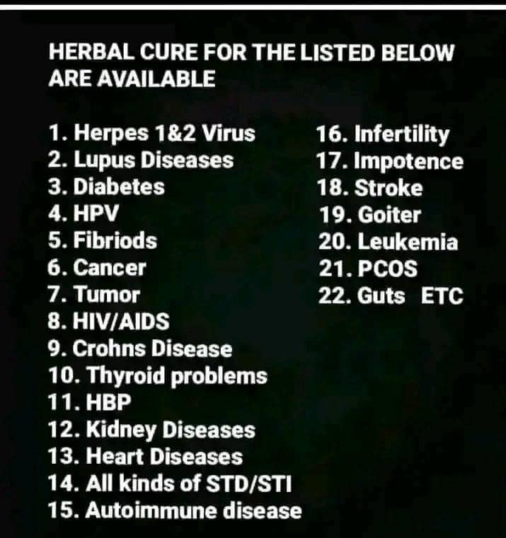 Herbalist Charles Facebook ad: I’m a traditional herbalist I have cure to…