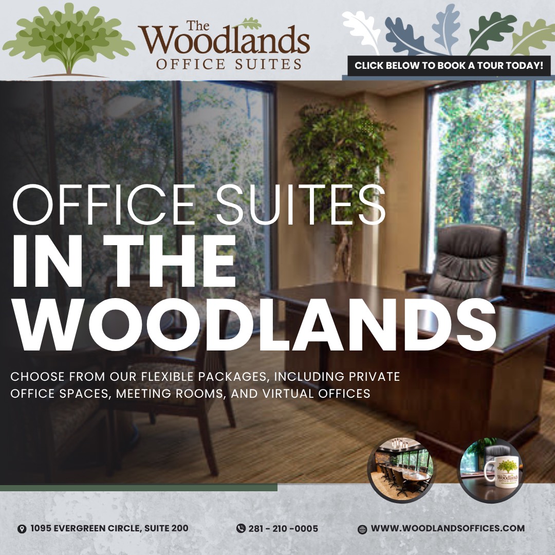 The Woodlands Office Suites Facebook ad: Professional Spaces that tailor to you!