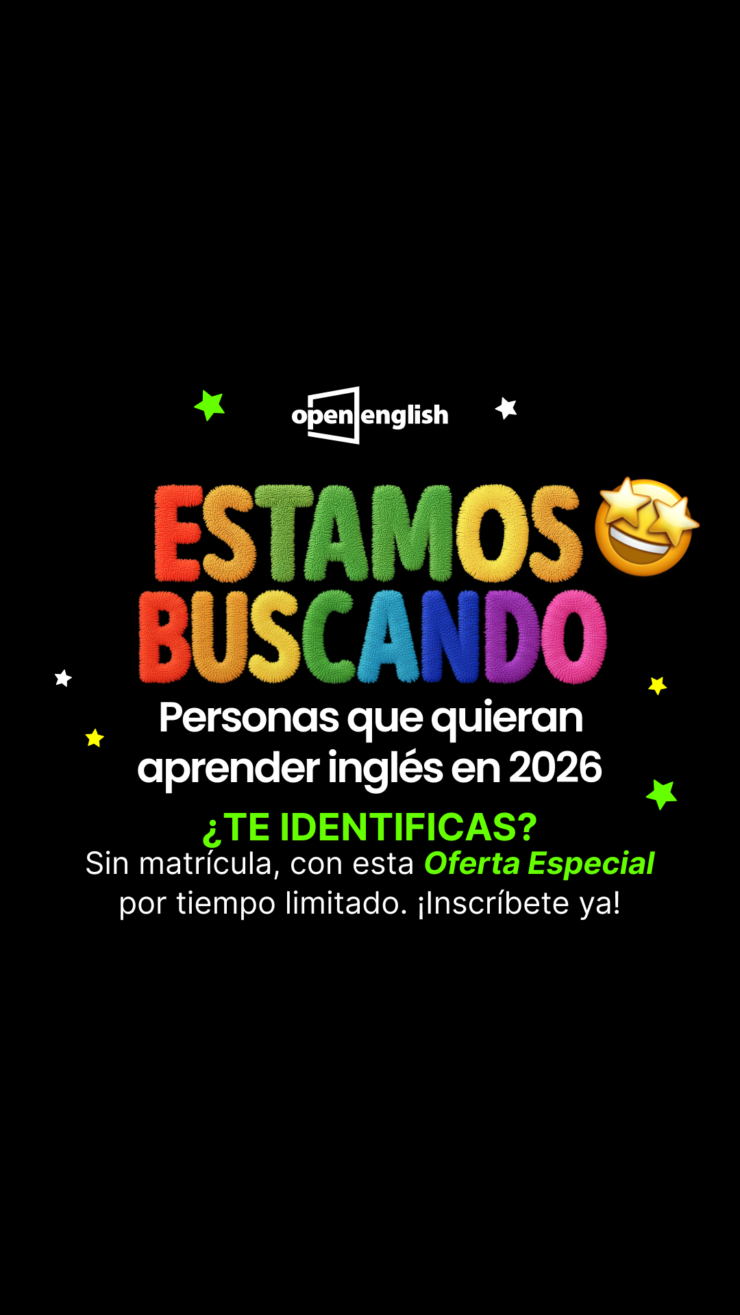 Open English Facebook ad