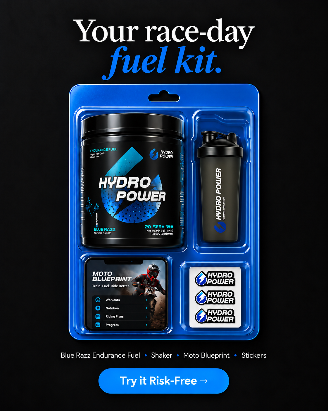 Hydro Power Facebook ad: GET 56% OFF + 3 FREE GIFTS