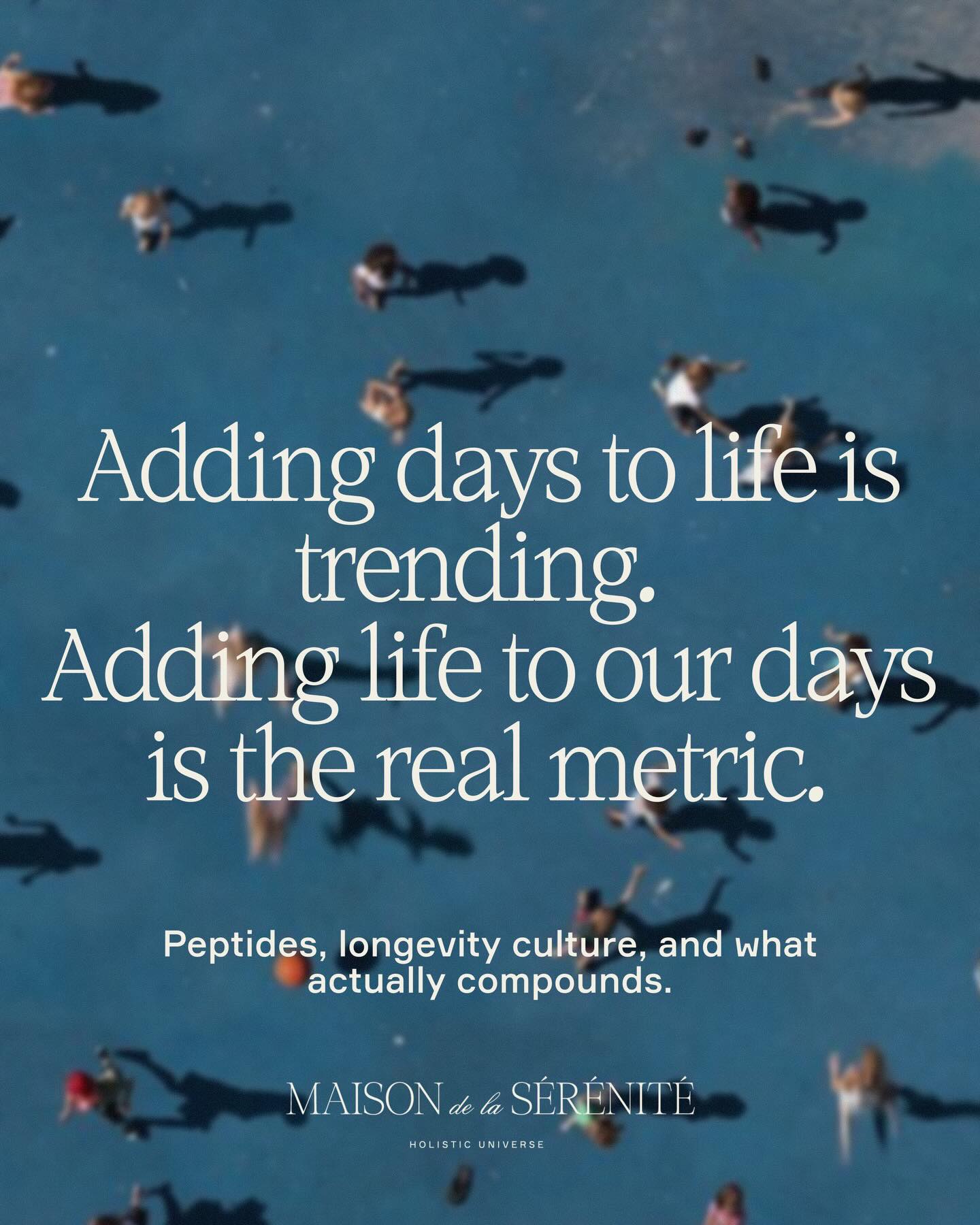Maison de la Sérénité Facebook ad: Peptides are having a moment and the moment…