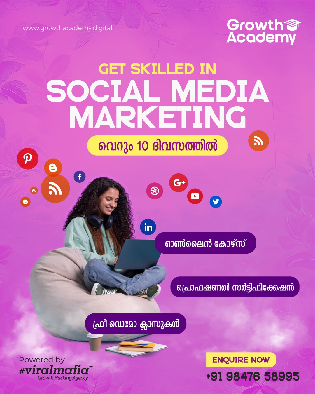 Growth Academy Facebook ad: Chat with us