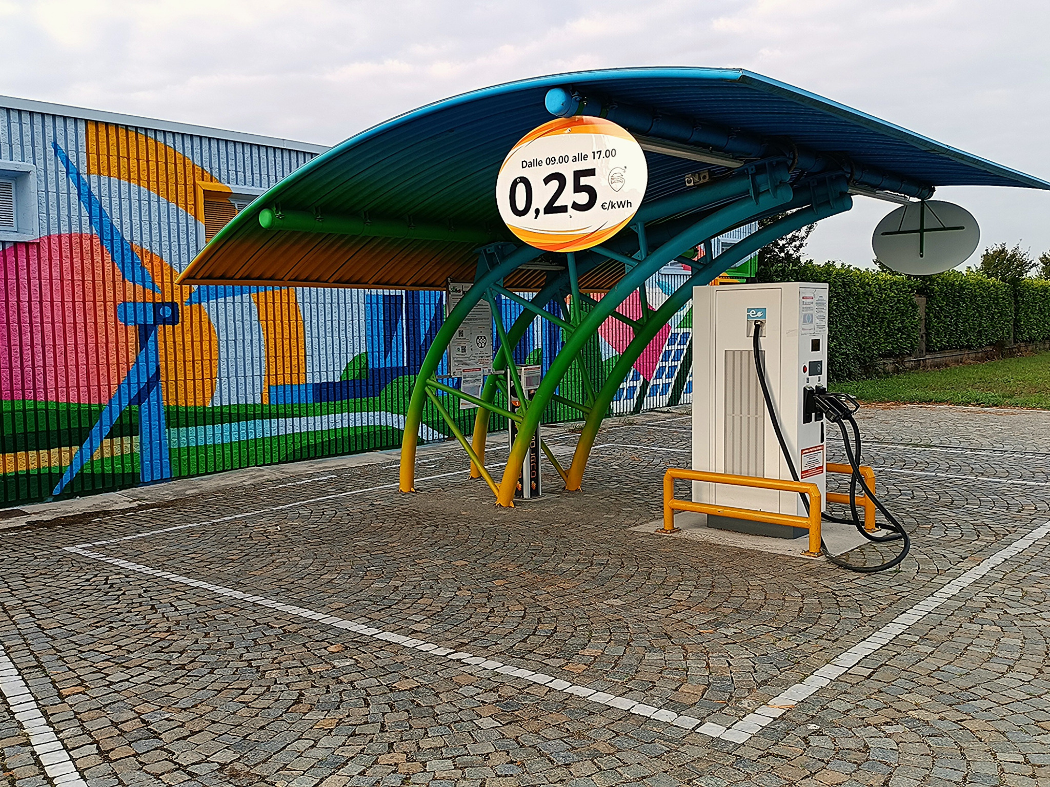 Soland SRL Facebook ad: Ricarica veloce a soli 0,25 €/kWh