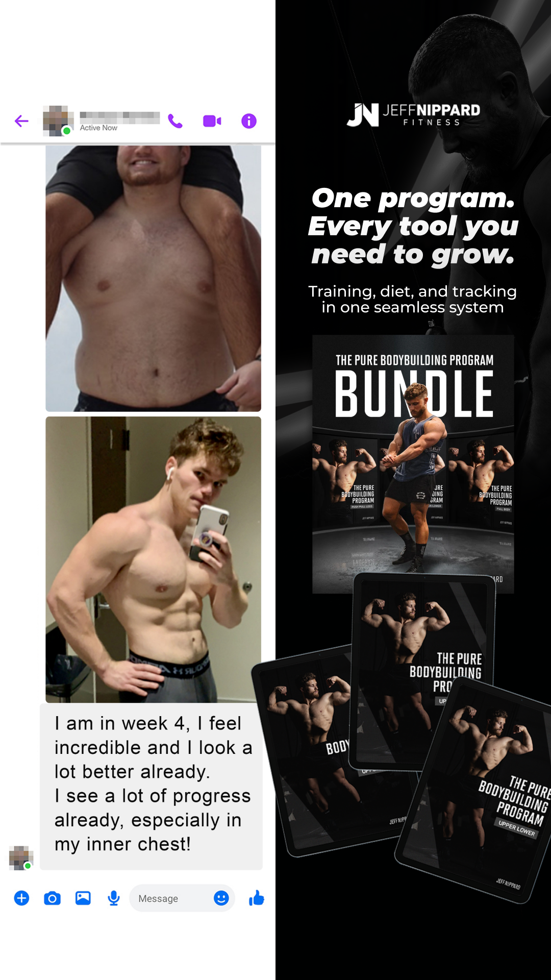 Jeff Nippard Pro Natural Bodybuilder Facebook ad