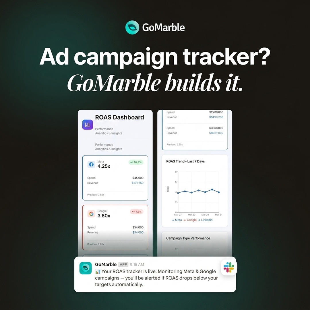 GoMarble.AI Facebook ad