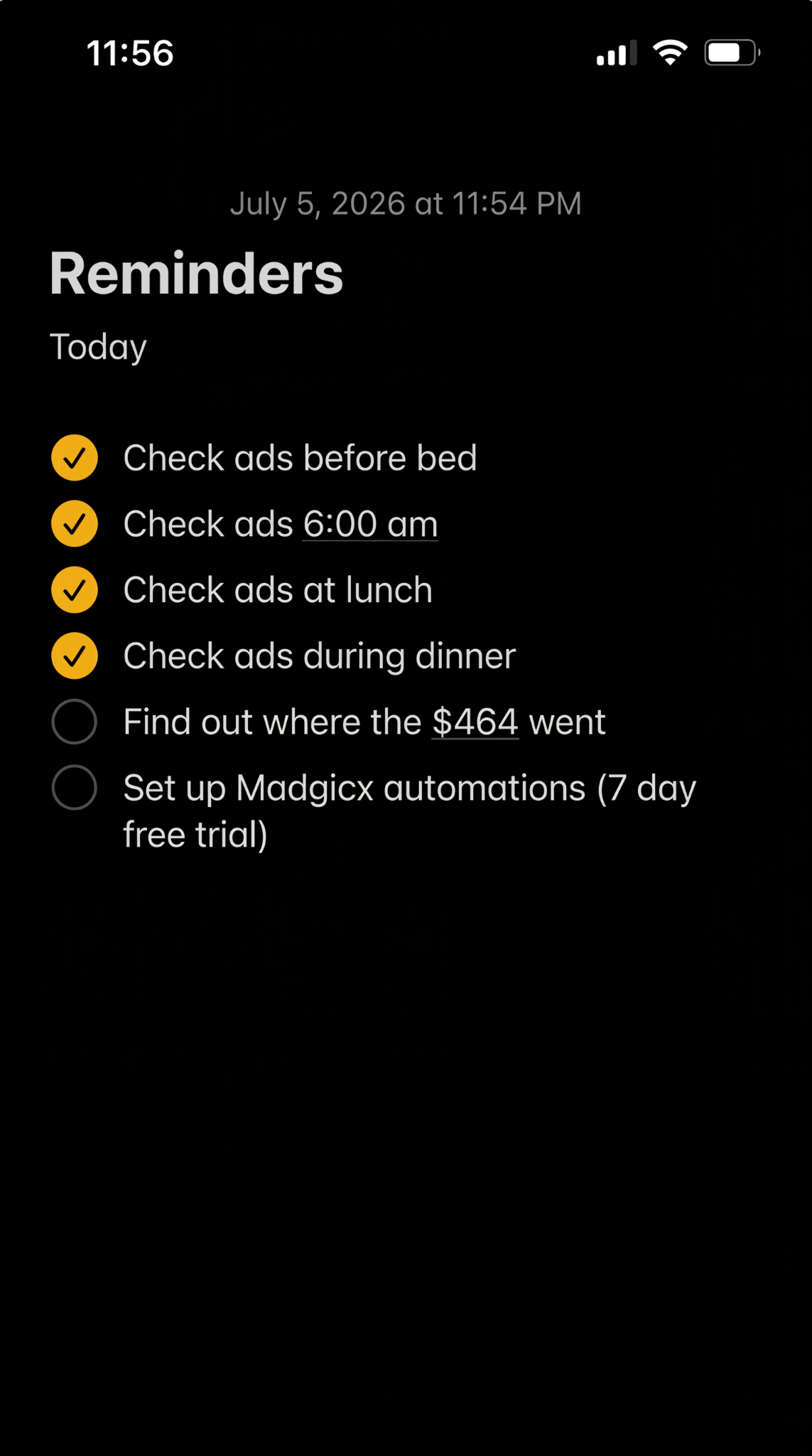 madgicx.com Facebook ad