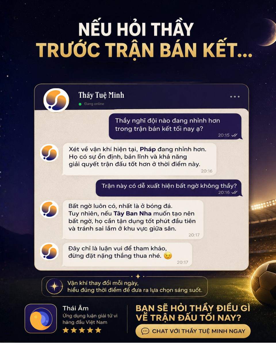 Thái Âm - Tử Vi Soi Lối Facebook ad: Trước giờ bóng lăn, Chat với thầy