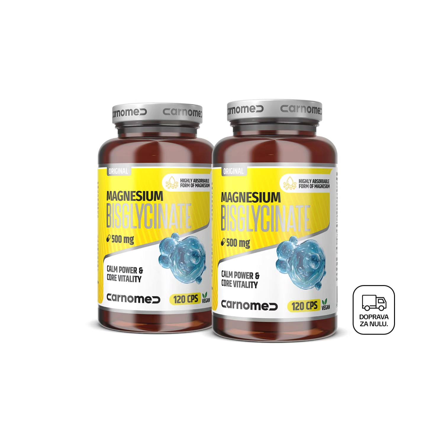 Carnomed Facebook ad: 2x Magnesium bisglycinate 500mg 120 cps