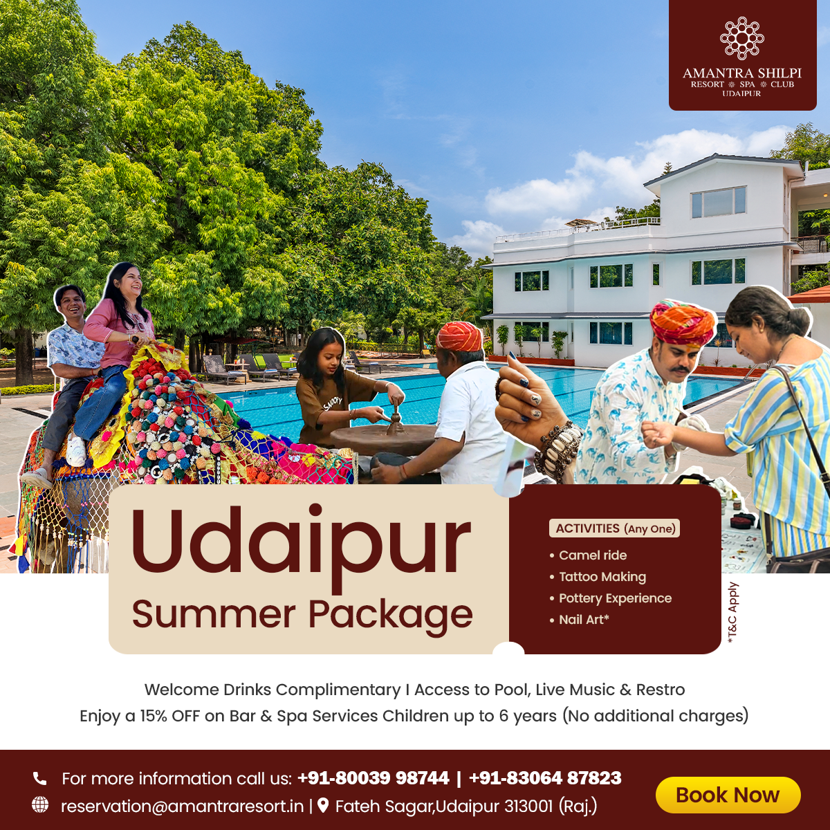 Amantra Shilpi Resort, Udaipur Facebook ad: Summer Packages in Udaipur