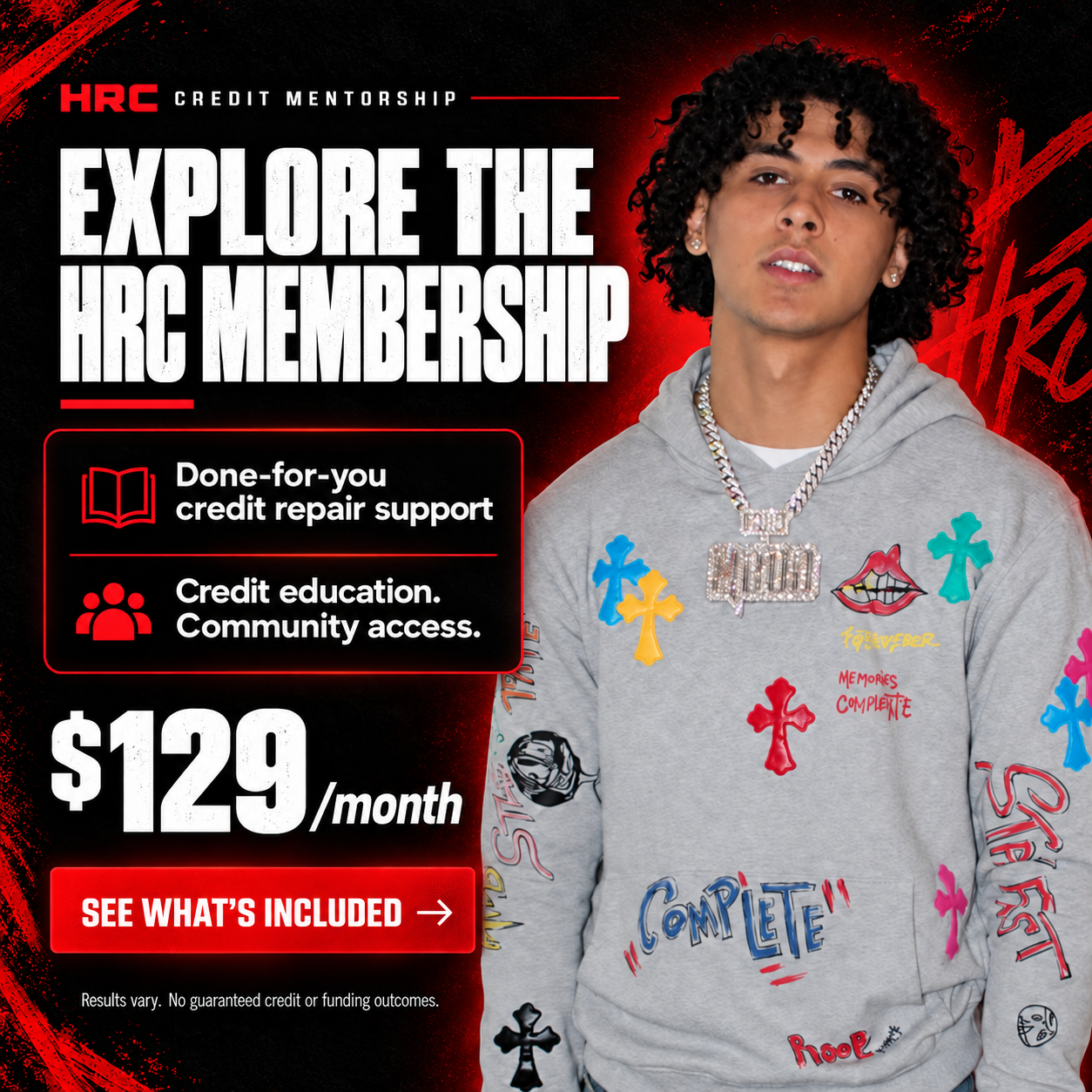 Hoodrichcredit Facebook ad: Inside the $129 Membership