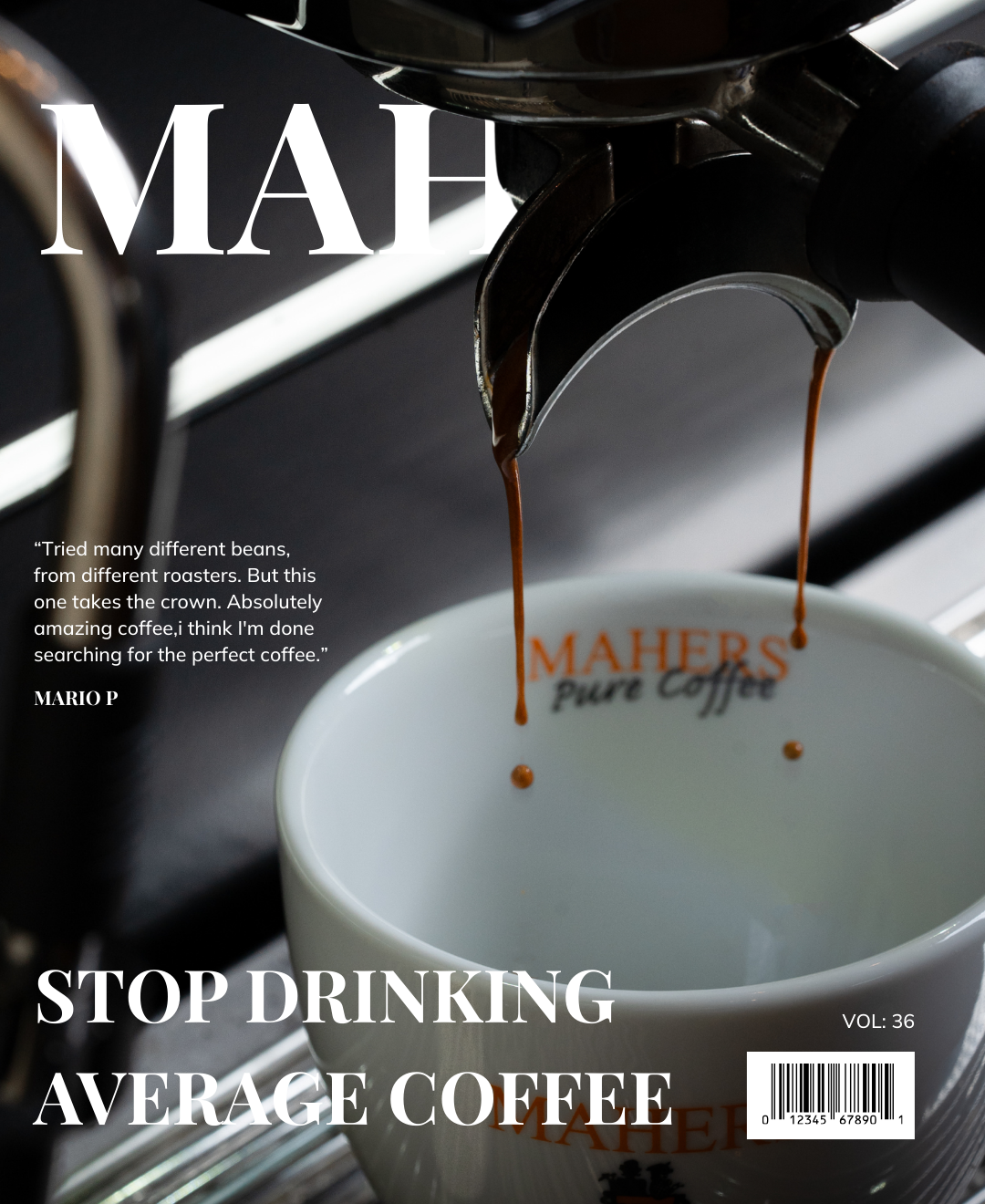 Mahers Pure Coffee Facebook ad