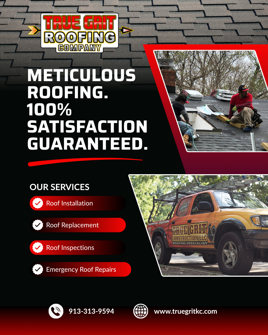 True Grit Roofing Company Facebook ad