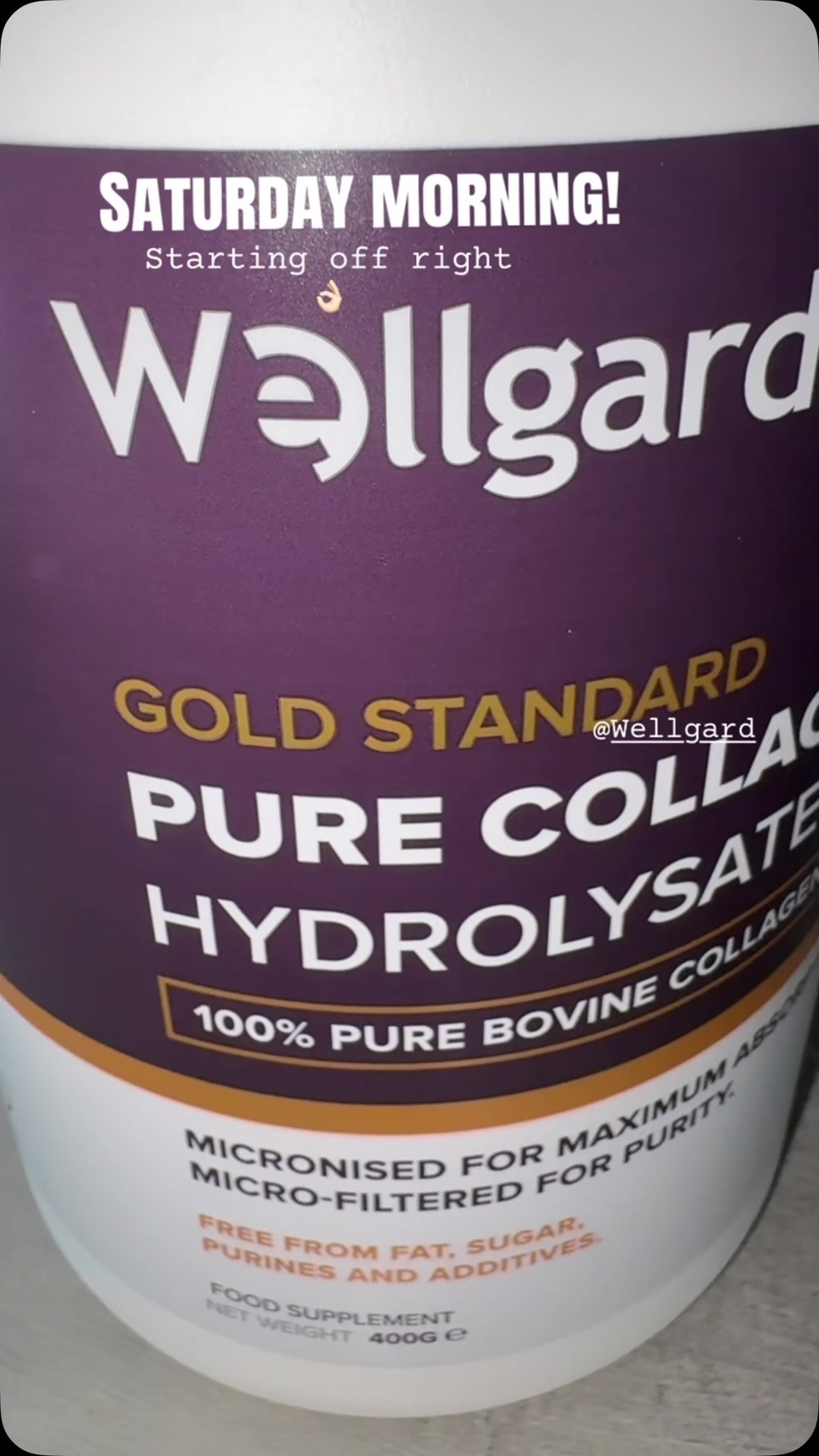 Wellgard Facebook ad: Collagen every morning in my morning cuppa, trying…