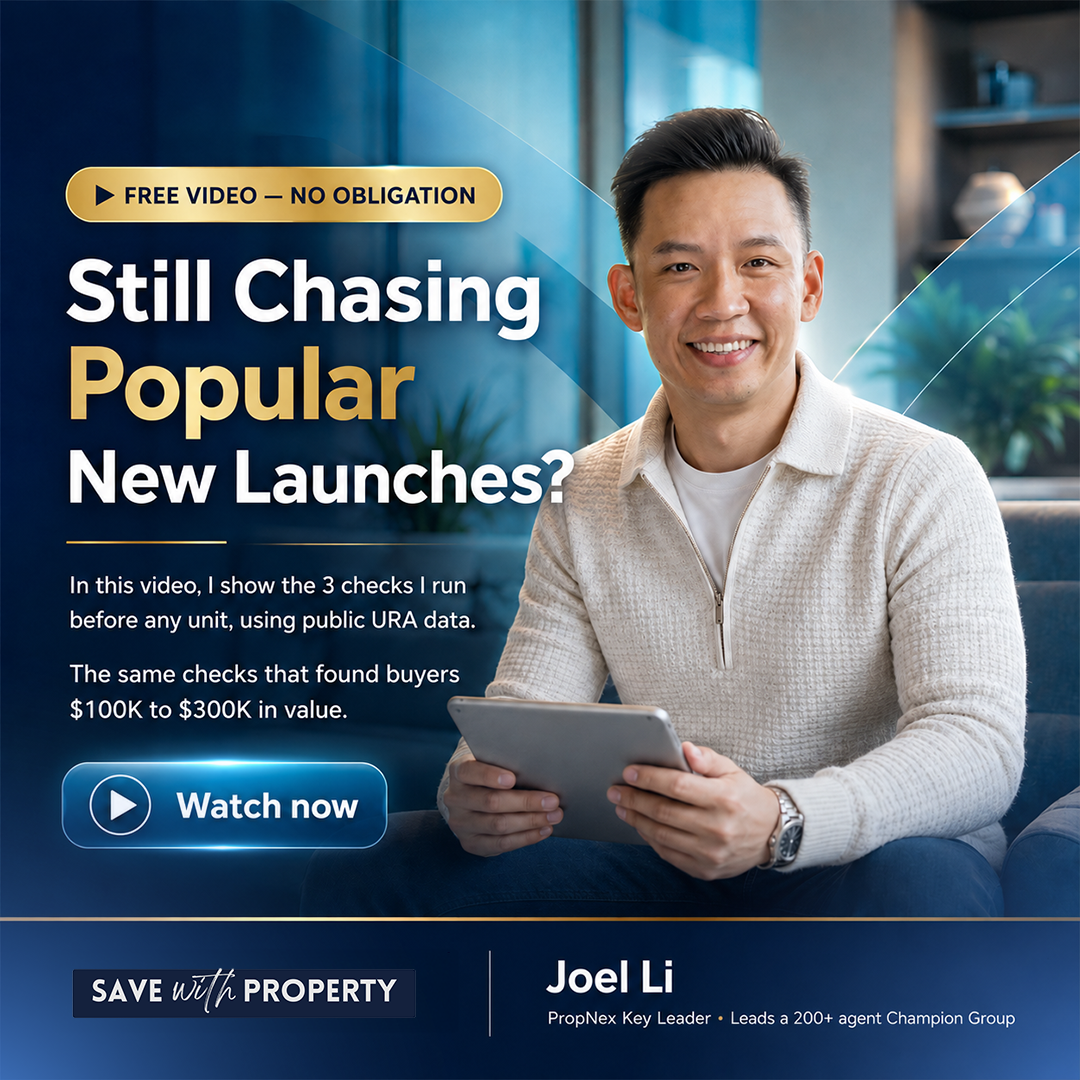 Joel Li: Save with Property Facebook ad: Stop Stretching For Hype