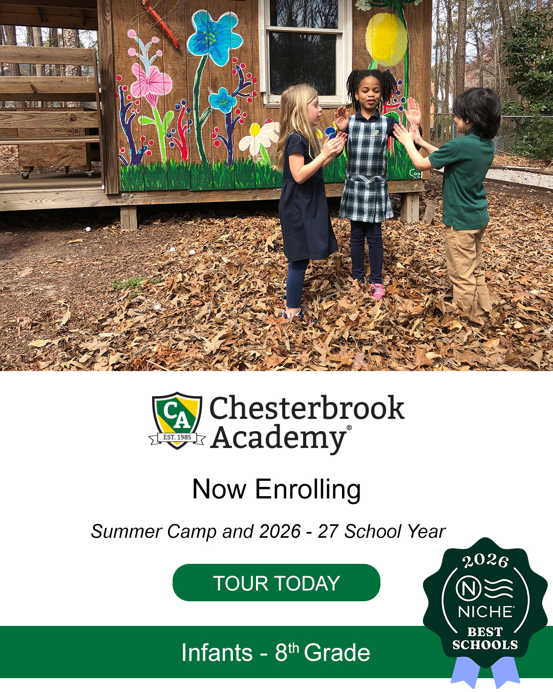Chesterbrook Academy Facebook ad from Mar 18, 2026