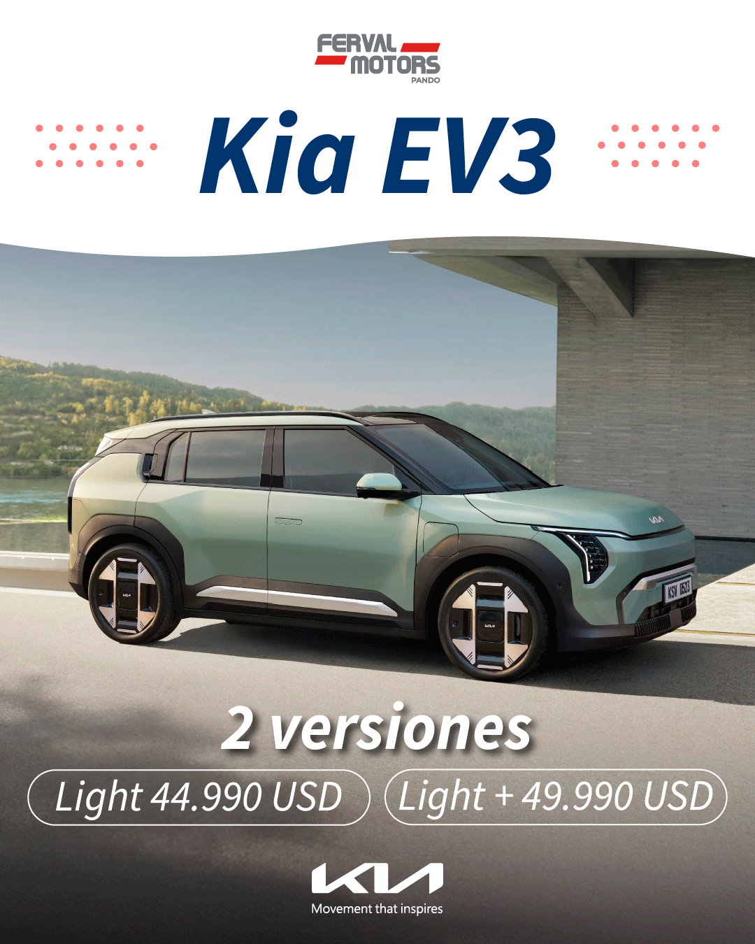 Ferval Motors Facebook ad: Kia, Movilidad que se adapta a tu vida