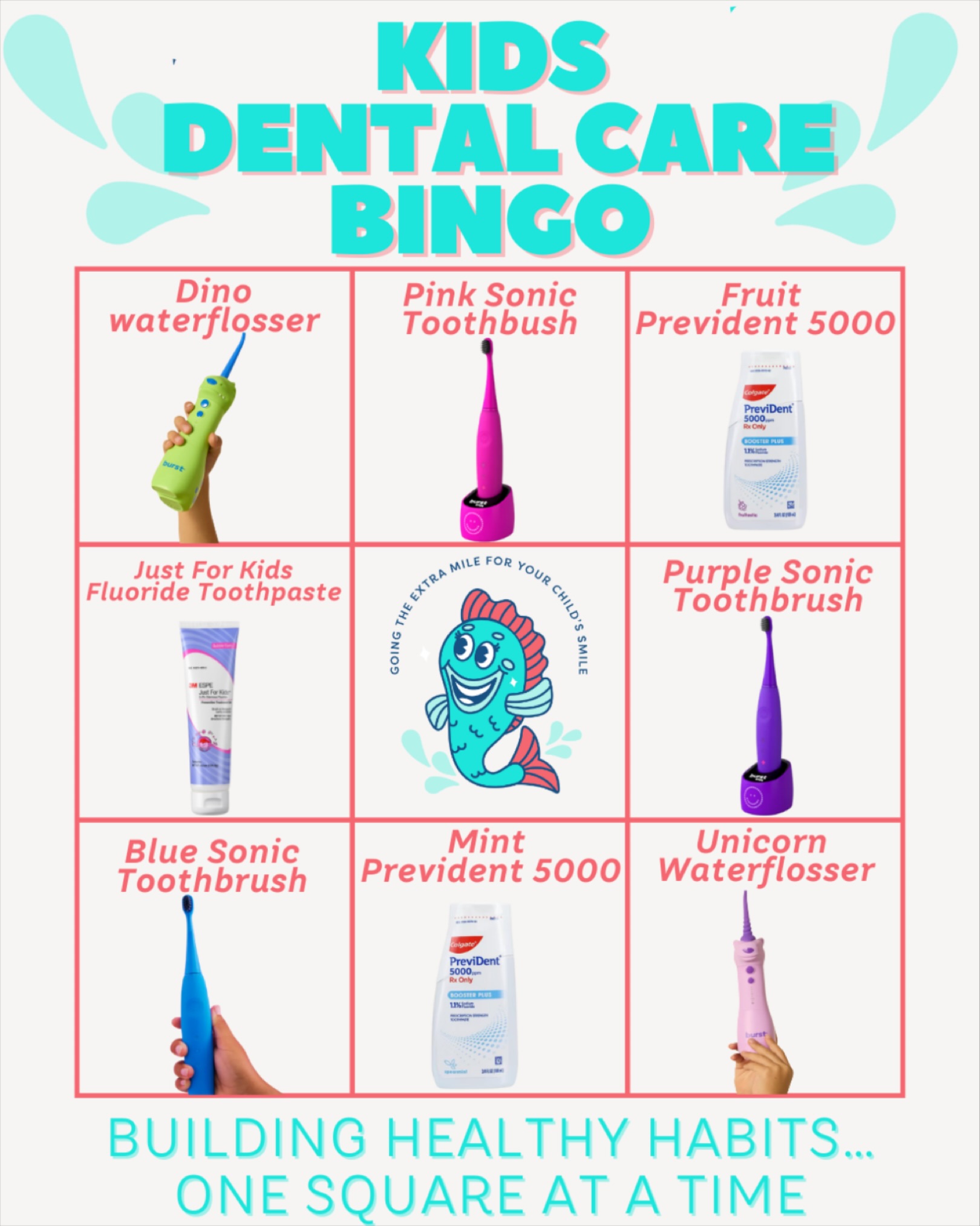 Happy Fish Pediatric Dentistry Facebook ad: Kids Dental Care Bingo
