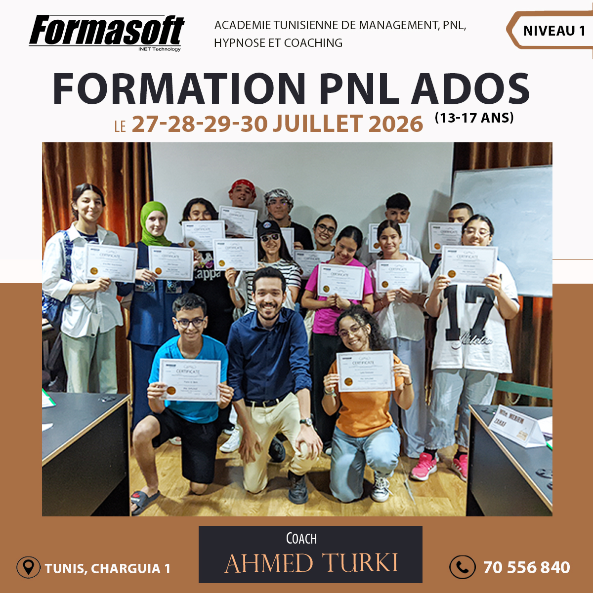Formasoft Facebook ad: Réservez sa place dès maintenant!