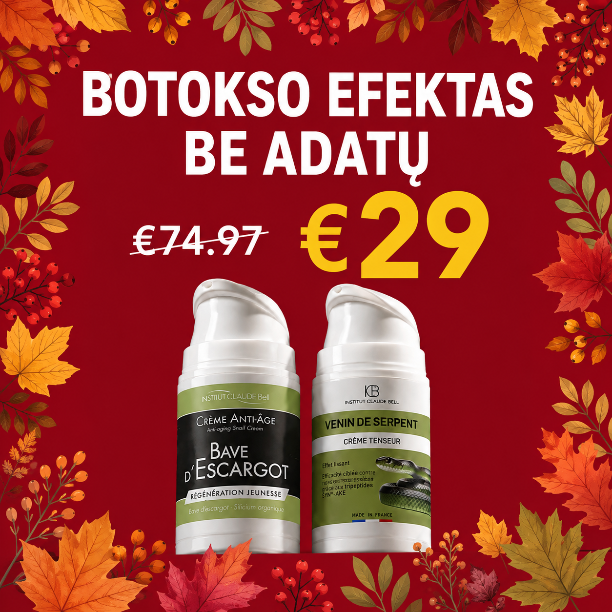 Harmonyhome.lt Facebook ad: Efektyvi kova su raukšlėmis!