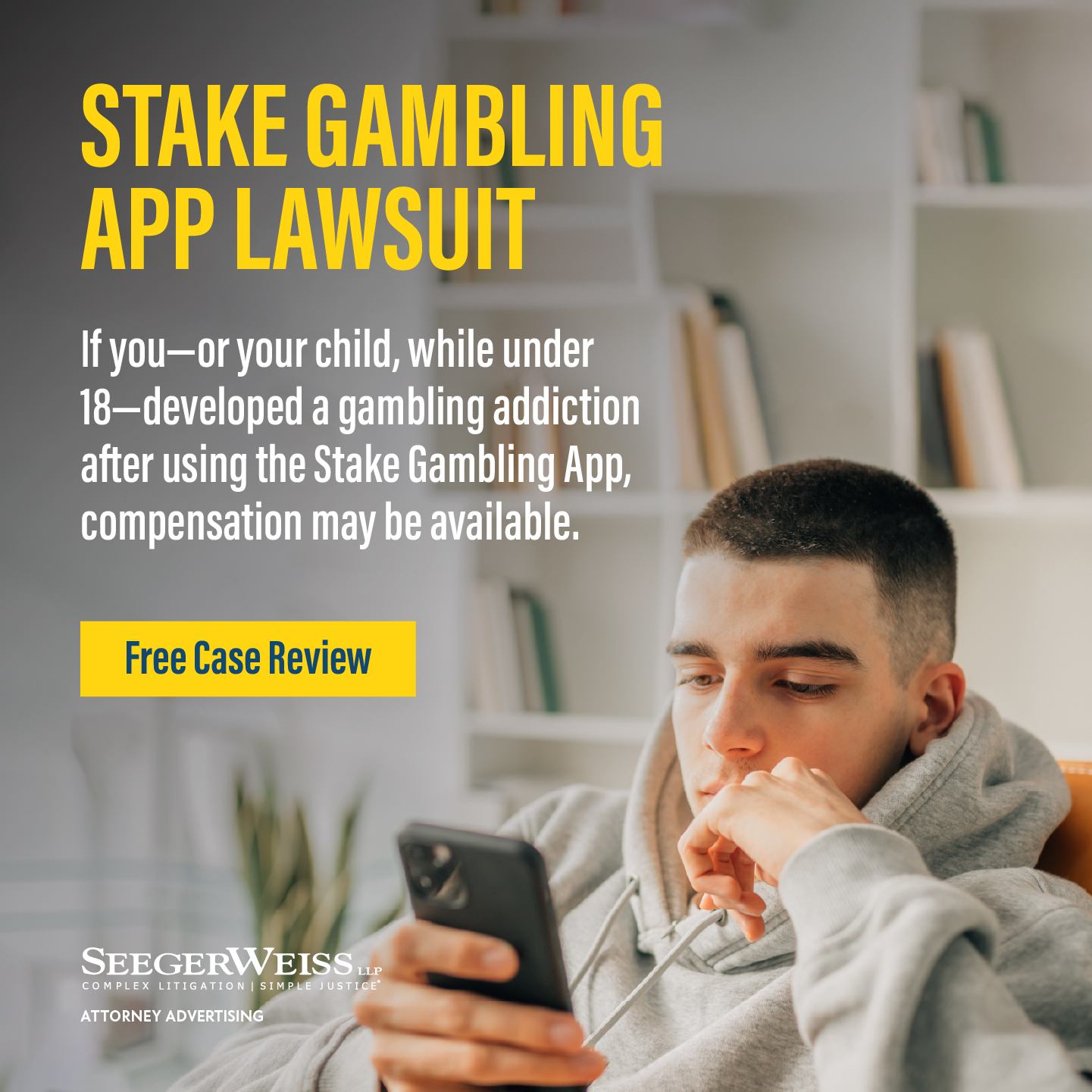 Seeger Weiss - Product Liability Facebook ad