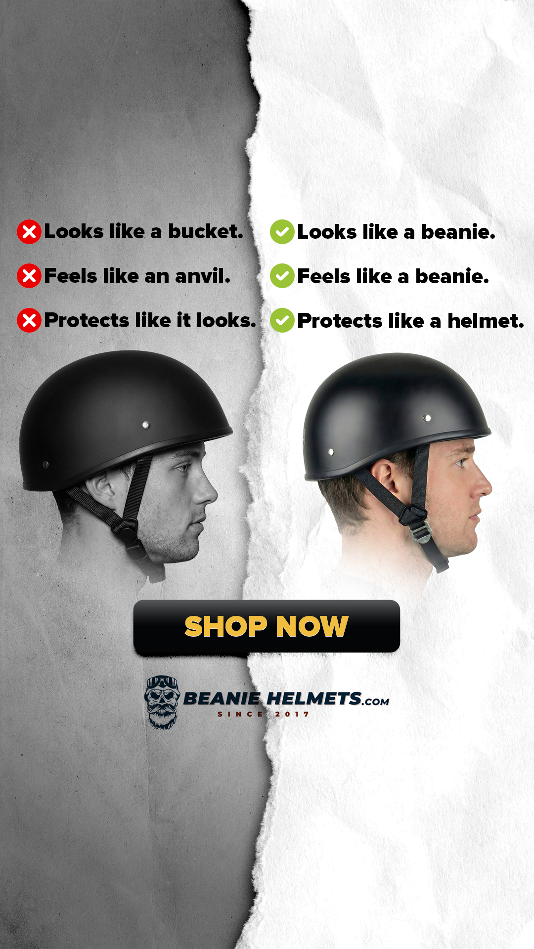 Beanie Helmets Facebook ad