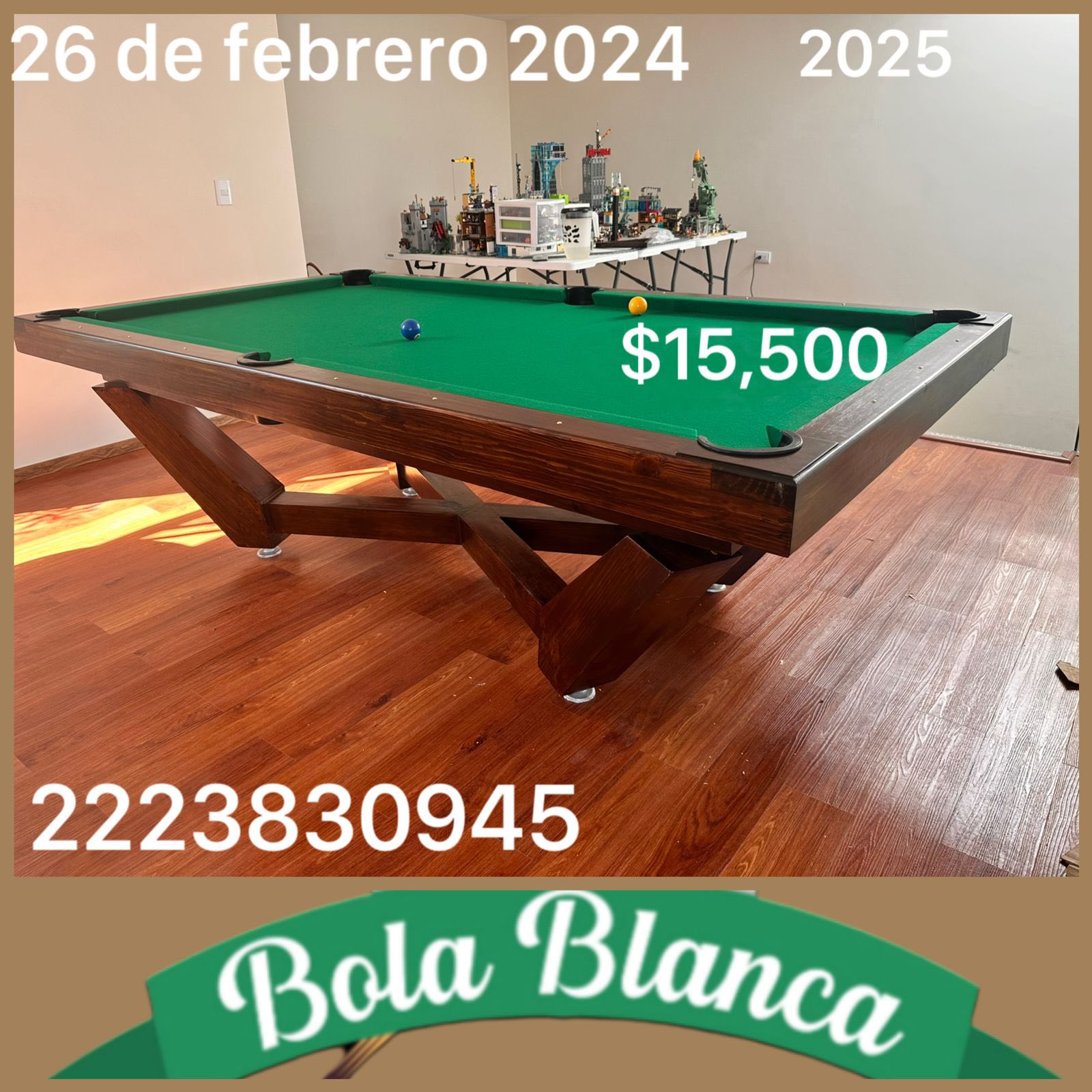 MESAS BOLA BLANCA Facebook ad: ¡Mesa de Billar Nueva!