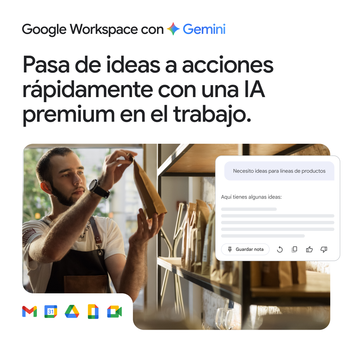 Google Workspace Facebook ad: Extrae información valiosa con la IA en Workspace…