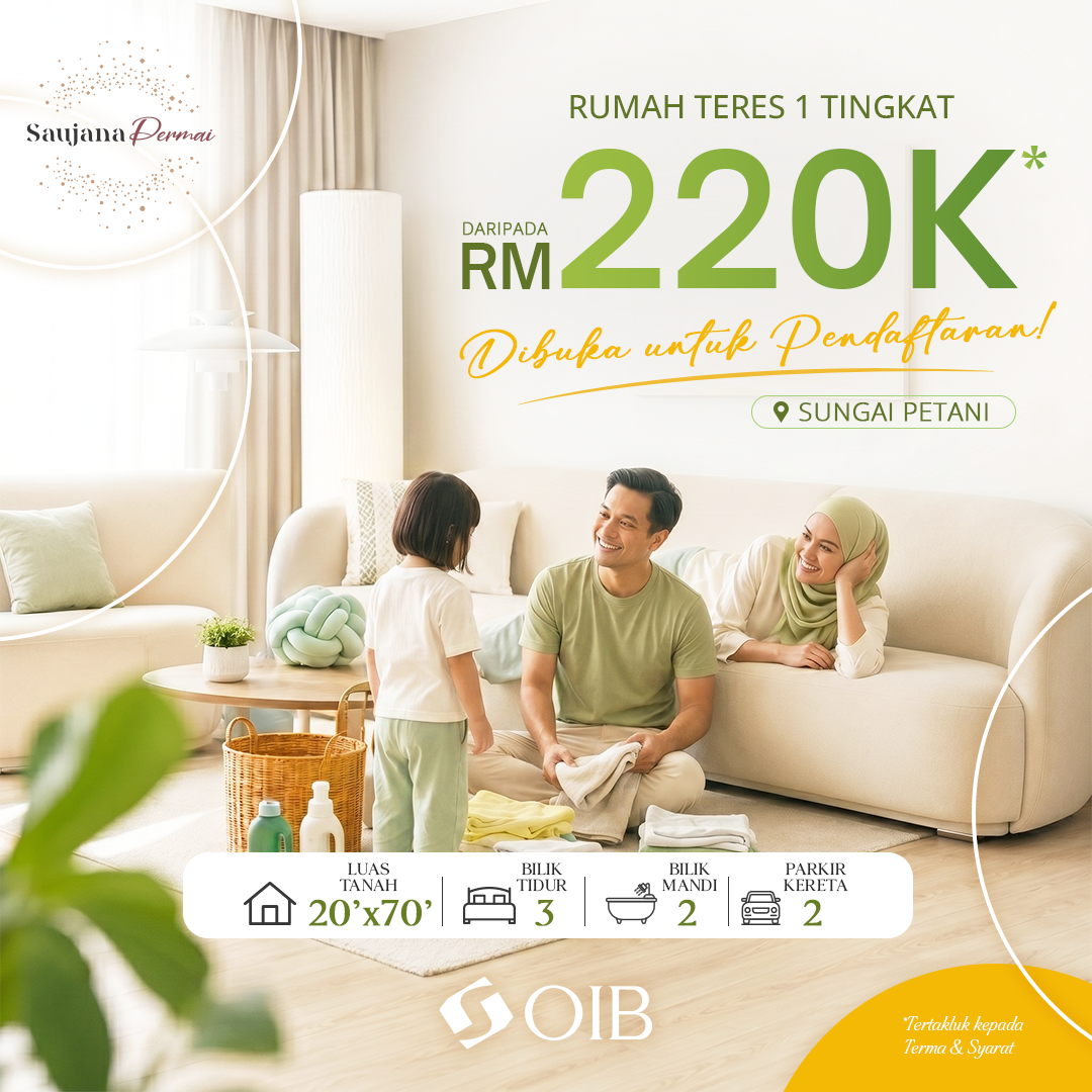 OIB Facebook ad: Rumah Teres 1 Tingkat