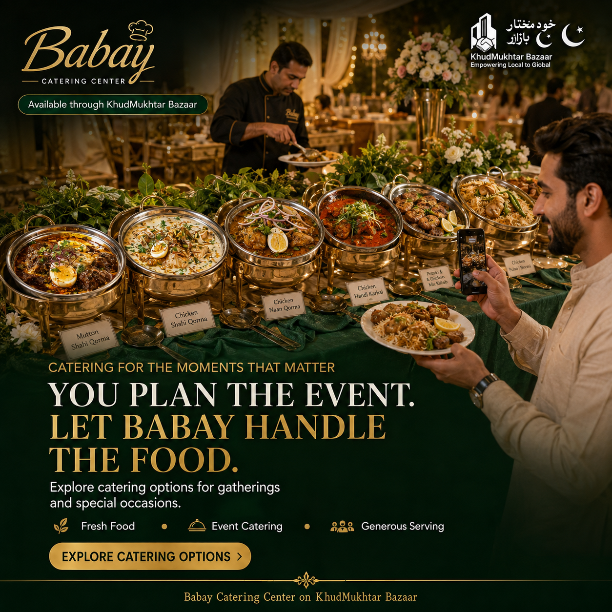 KhudMukhtar Bazaar Facebook ad: Let Babay Handle the Food